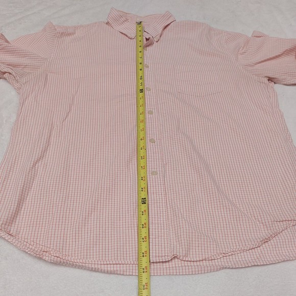 J Crew Shirt Men's Size XL Orange White Plaid Button Down Long Sleeve Casual - Picture 7 of 12